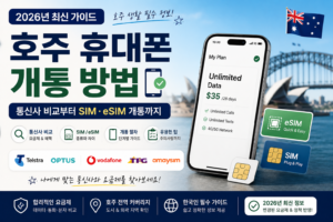 호주 휴대폰 개통 방법(2026) | 통신사 비교부터 SIM·eSIM 개통까지 완벽 가이드 호주 휴대폰 개통 방법 2026 통신사 비교 SIM eSIM