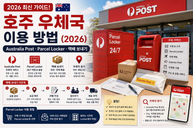 호주 우체국 이용 방법 2026 Australia Post Parcel Locker 택배